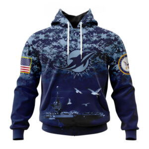 Miami Dolphins | Honor US Navy Veterans Hoodies