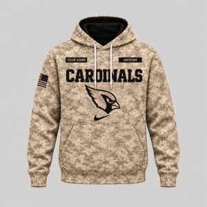 Arizona Cardinals | Personalized Desert Camo Military Hoodie