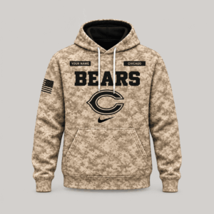Chicago Bears | Personalized Desert Camo Military Hoodie