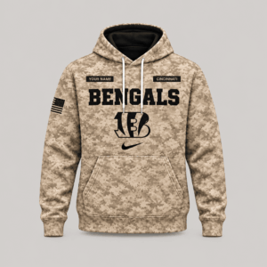 Cincinnati Bengals | Personalized Desert Camo Military Hoodie