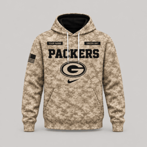 Green Bay Packers | Personalized Desert Camo Military Hoodie