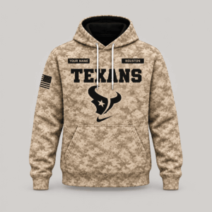 Houston Texans | Personalized Desert Camo Military Hoodie