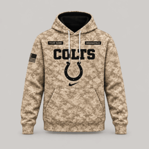 Indianapolis Colts | Personalized Desert Camo Military Hoodie