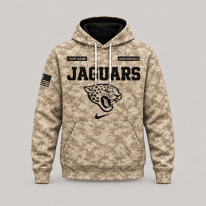 Jacksonville Jaguars | Personalized Desert Camo Military Hoodie