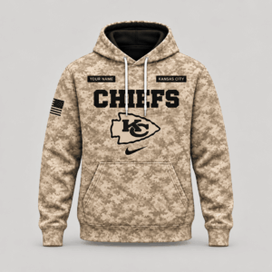 Kansas City Chiefs | Personalized Desert Camo Military Hoodie
