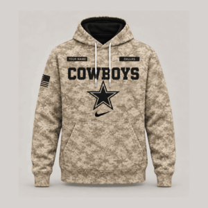 Dallas Cowboys | Personalized Desert Camo Military Hoodie