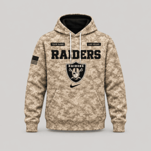 Las Vegas Raiders | Personalized Desert Camo Military Hoodie