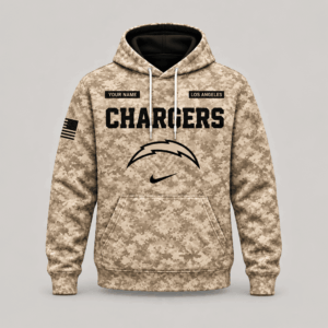 Los Angeles Chargers | Personalized Desert Camo Military Hoodie