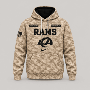 Los Angeles Rams | Personalized Desert Camo Military Hoodie