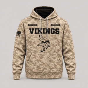 Minnesota Vikings | Personalized Desert Camo Military Hoodie