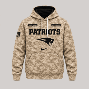 New England Patriots | Personalized Desert Camo Military Hoodie