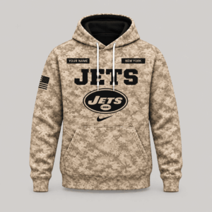 New York Jets | Personalized Desert Camo Military Hoodie