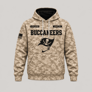 Tampa Bay Buccaneers | Personalized Desert Camo Military Hoodie