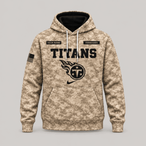 Tennessee Titans | Personalized Desert Camo Military Hoodie