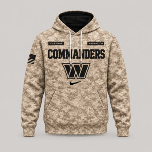 Washington Commanders | Personalized Desert Camo Military Hoodie
